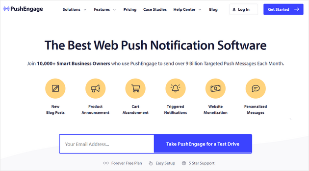 PushEngage best push notification software jetpack alternatives