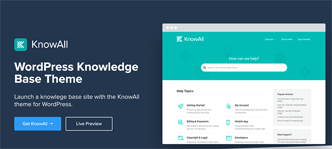 KnowAll WordPress knowledgebase themme