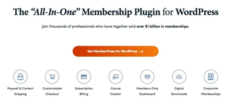 MemberPress one of the best checkout plugins for WordPress