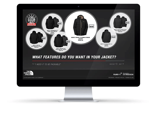 The North Face AI product recommendations example