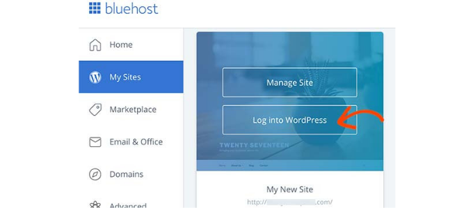 Install WordPress on Bluehost