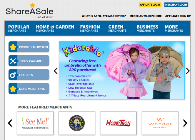 shareasale affiliates for mom blogs