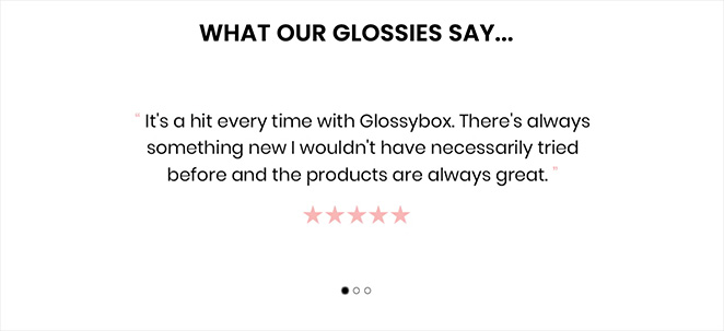 glossybox user testimonials