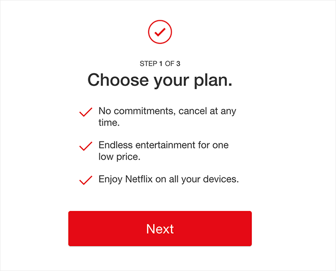 Netflix squeeze page steps 