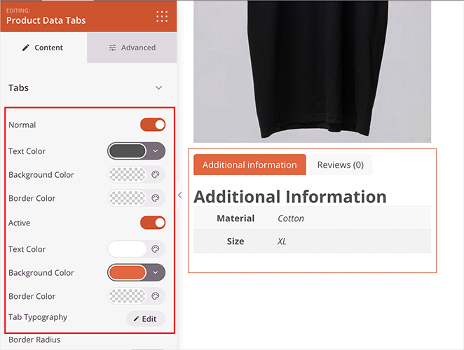 WooCommerce Product data tab customization options SeedProd