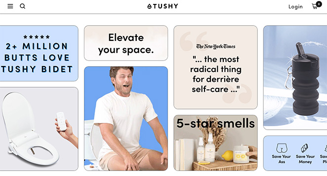 Tushy Bidet one product store example