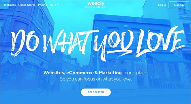 Weebly one page website builder