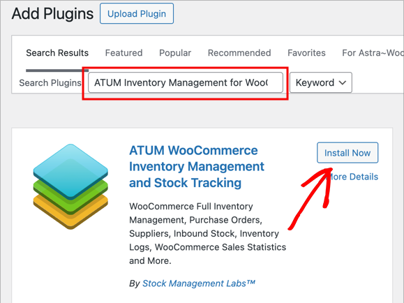 Install ATUM WooCommerce inventory management plugin