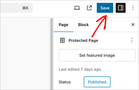 Publish a Password Protected page in WordPress