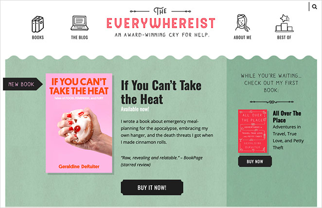 The Everywhereist blog layout examples