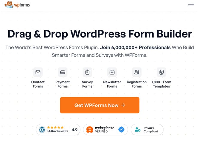 WPForms best WordPress form builder plugin