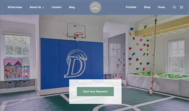 Smart Playrooms Mobile-First Design and Responsive Website Layout example