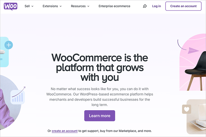 WooCommerce homepage