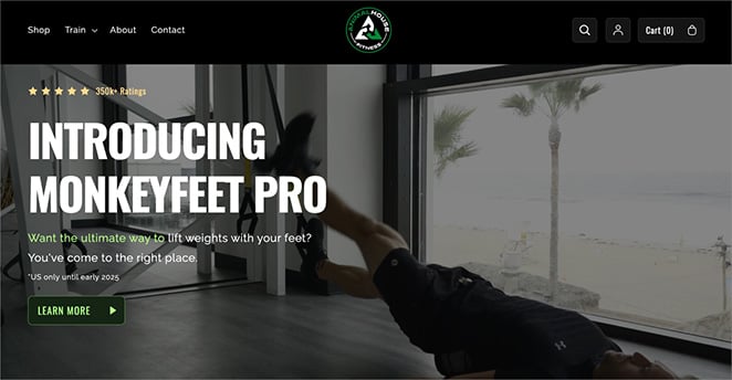 Animal House Fitness business website homepage