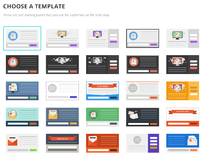 Bloom popup form templates